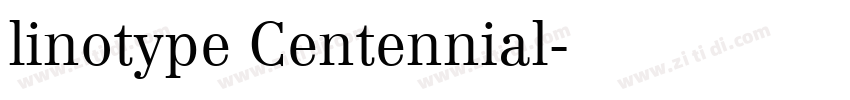 linotype Centennial字体转换